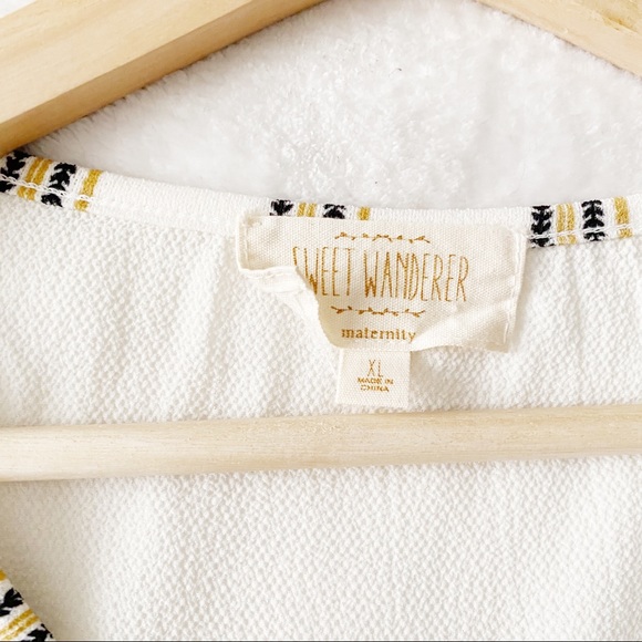 Stripe Cap Sleeve Ruched Side V-Neck Top - Picture 8 of 9